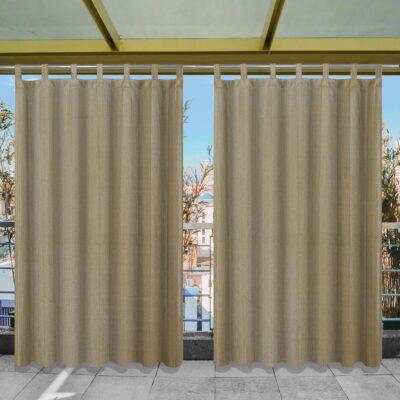 HDPE Balcony Curtains: 85-90% Sun Blockage & UV Protection in Beige Black