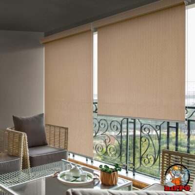 HIPPO Outdoor Roller Blind: HDPE Shade with 95% UV Protection for Balconies