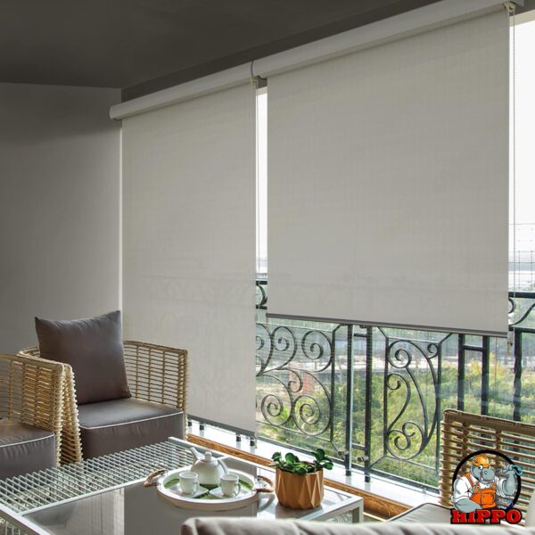 HIPPO UV Protection Roller Blinds: 95% Sun Blockage for Outdoor Patios