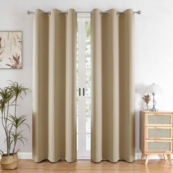 HOMEMONDE 70% Blackout Curtains: Thermal Insulated, Room Darkening Door Panels