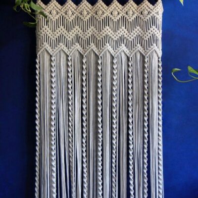 Handmade Macrame Curtain for Windows and Doors – Elegant Wall Decoration