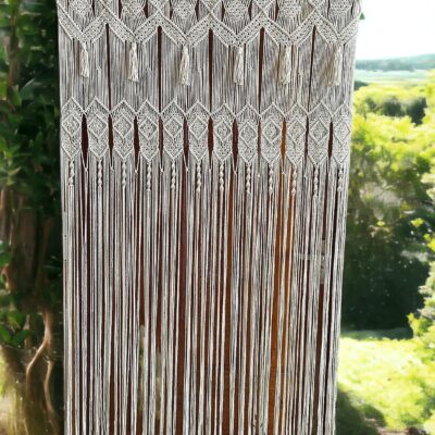 Handwoven Macrame Curtain for Boho Decor, Wedding Backdrop, Room Divider