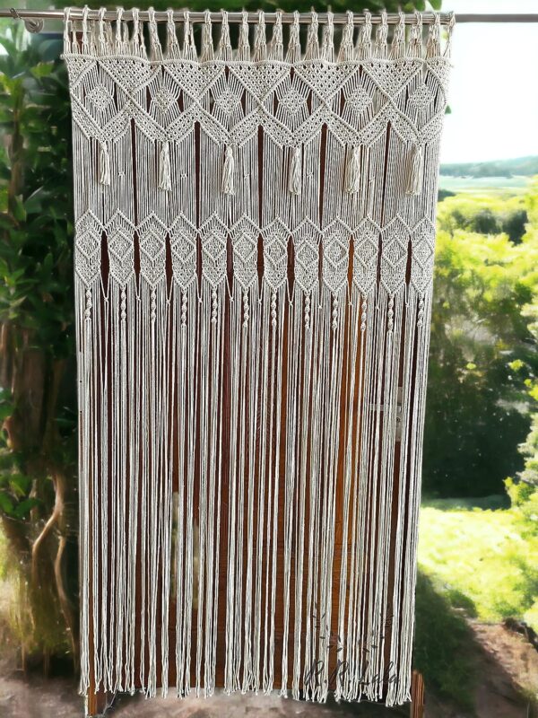 Handwoven Macrame Curtain for Boho Decor, Wedding Backdrop, Room Divider