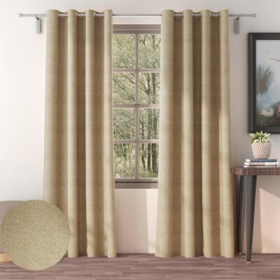 Herringbone Blackout Curtains with Eyelets and Tie Backs for Stylish Bedrooms