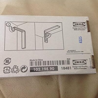 Ikea Betydlig Adjustable Curtain Rod Brackets: Stylish Black Set of 2