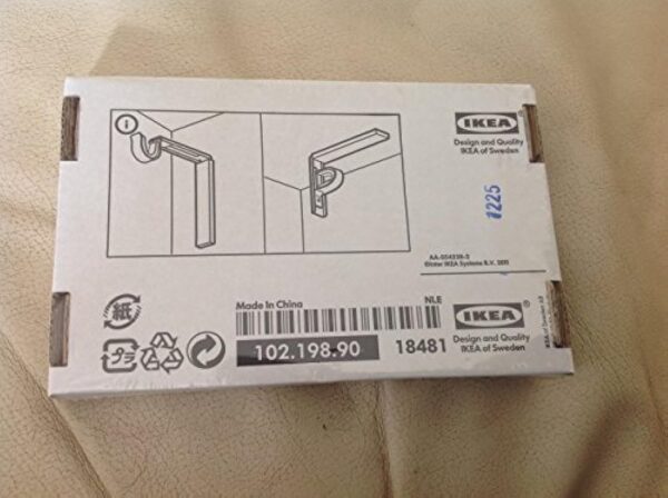 Ikea Betydlig Adjustable Curtain Rod Brackets: Stylish Black Set of 2