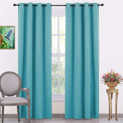 Italian Silk Blackout Curtains – Energy Saving, Thermal Insulated Draperies Pack of 2