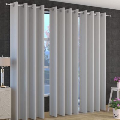 Light Grey Room Darkening Thermal Insulated Blackout Curtains for 5 Feet Windows