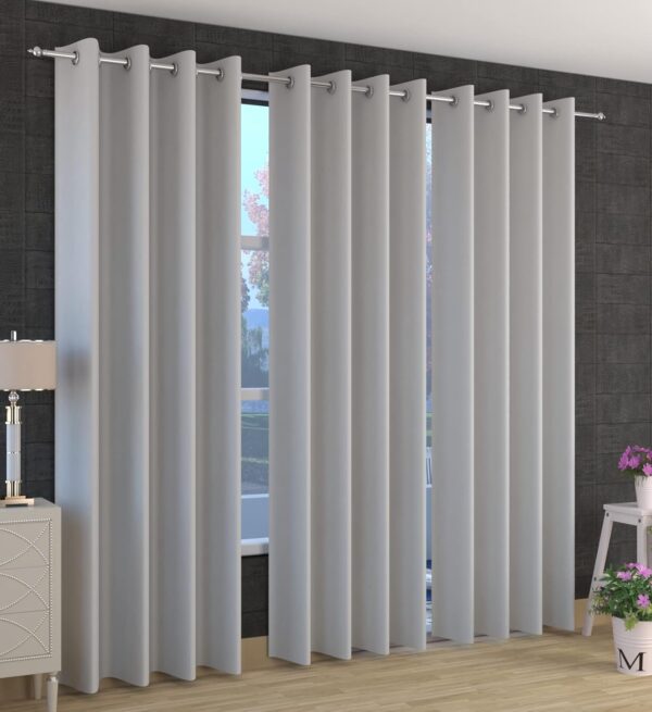 Light Grey Room Darkening Thermal Insulated Blackout Curtains for 5 Feet Windows