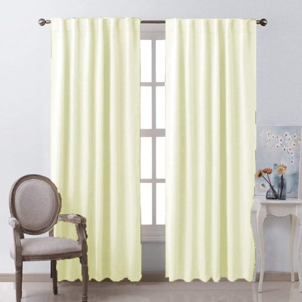 Linenwalas Ivory Cotton Curtains Set: Stylish Semi Blackout Window Decor