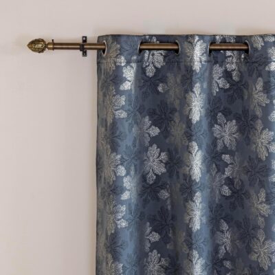 Long Door 9 Feet Grey Blackout Curtains for Room Darkening & Privacy