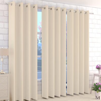 Long Door Blackout Curtains: Light Gold Thermal Insulated for Total Darkness