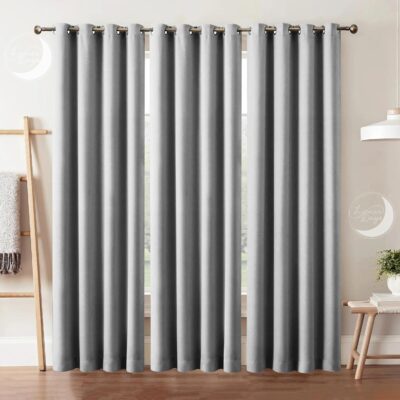 Lunar Days 7ft Blackout Curtain Set – Thermal Insulated Room Darkening Drapes