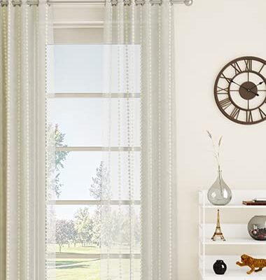 Luxurious Yellow Sheer Curtains for Living Room and Bedroom Decor