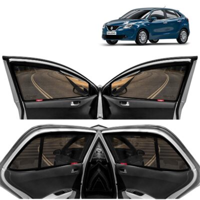 Magnetic Sun Shades for Maruti Suzuki Baleno 2015-2018: Complete Set of 4