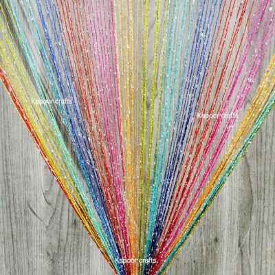 Multicoloured Washable String Thread Curtain for Stylish Room Dividers