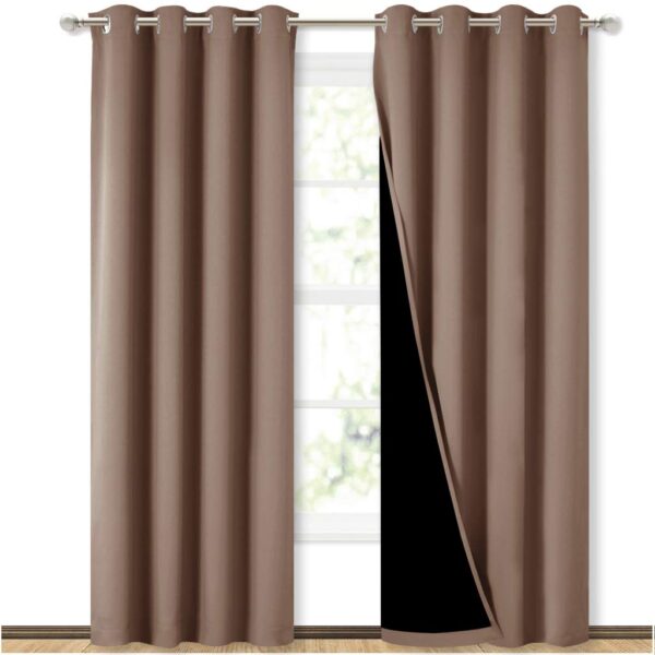 NICETOWN Thermal Blackout Curtains for Total Privacy and Noise Reduction