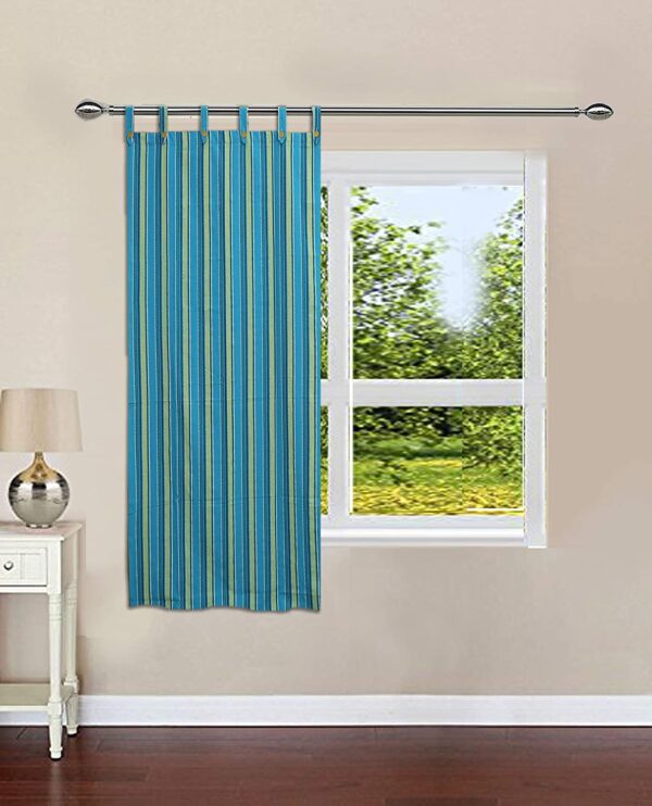 Nissi Cotton Door Curtain in Blue Green - Stylish and Versatile Home Decor