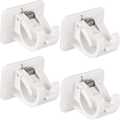 No-Drill Curtain Rod Brackets for Easy Home and Hotel Installation