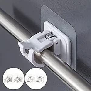 No-Drill Self-Adhesive Curtain Rod Brackets: Easy Wall Hooks Solution