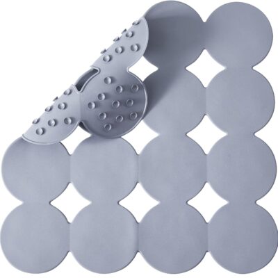 Non-Slip Natural Rubber Shower Mat for Safe Bathing: Ideal for Kids & Elderly