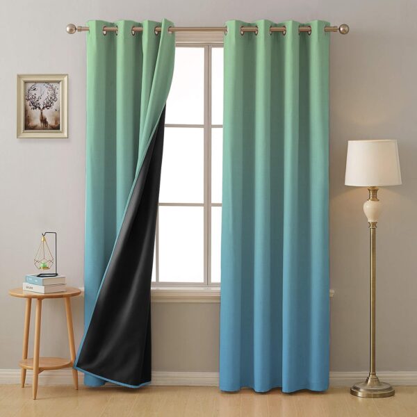 Ombre Satin Blackout Curtains: Elegant Light Blocking Solution for Your Home