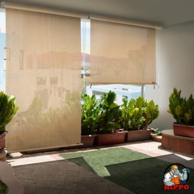 Outdoor Hippo Roller Blinds: 90% UV Protection and Airflow Design for Balconies