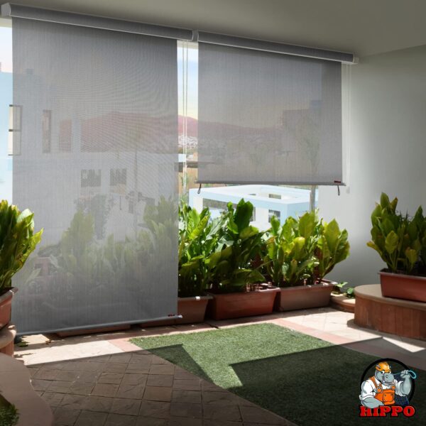 Outdoor Shade Roller Blinds for 90% UV Protection and Airflow Design