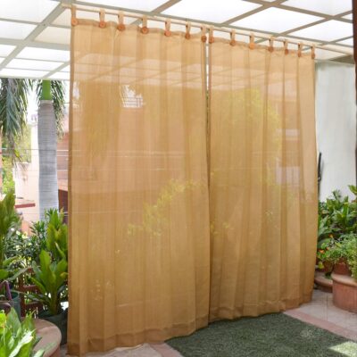 Outdoor Sun Blocking Balcony Curtains with UV Protection – Set of 2