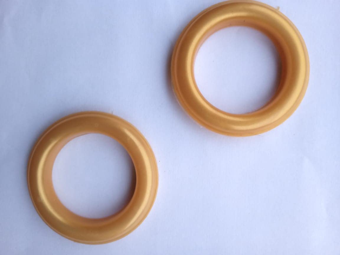 Elegant Plastic Curtain Rings with Lock: 16 Pcs Gold Eyelet Set Review