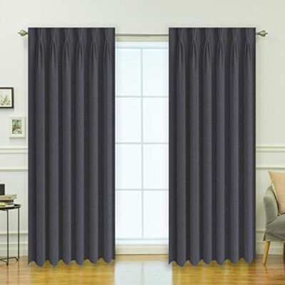 Polyester Blackout Pinch Pleat Curtains for Ultimate Room Darkening Solution