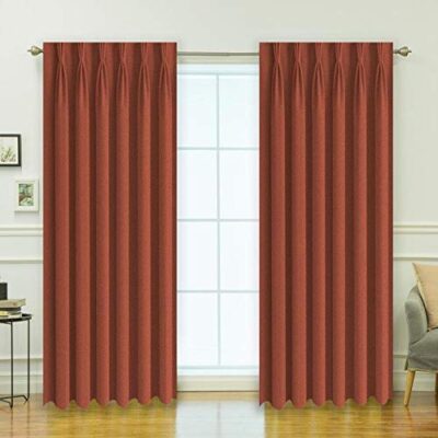 Polyester Room Darkening Blackout Pinch Pleat Curtains for Ultimate Light Control