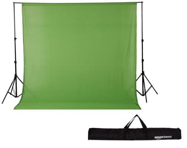 Portable Green Backdrop Photography Kit - Adjustable Studio Stand and Carry Bag