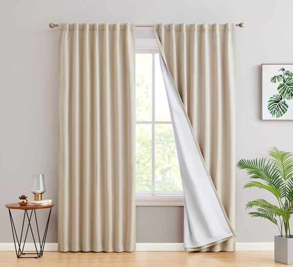 Premium Blackout Curtains - Thermal Insulated, Noise-Reducing, Full Room Darkening