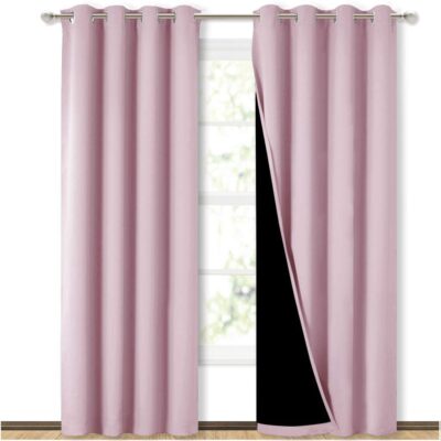 Premium Blackout Curtains for Bedroom – 100% Light Blocking & Noise Reducing