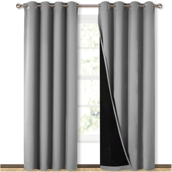 Premium Blackout Curtains for Bedrooms - 100% Light Blocking & Noise Reducing