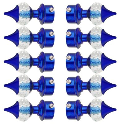 Premium Blue Crystal Curtain Brackets – Adjustable Drapery Rod Holders Pack of 10