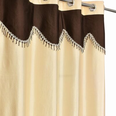 Premium Cream Frill Curtains for Long Doors – FAB CASTLE 9 Feet Pack of 2