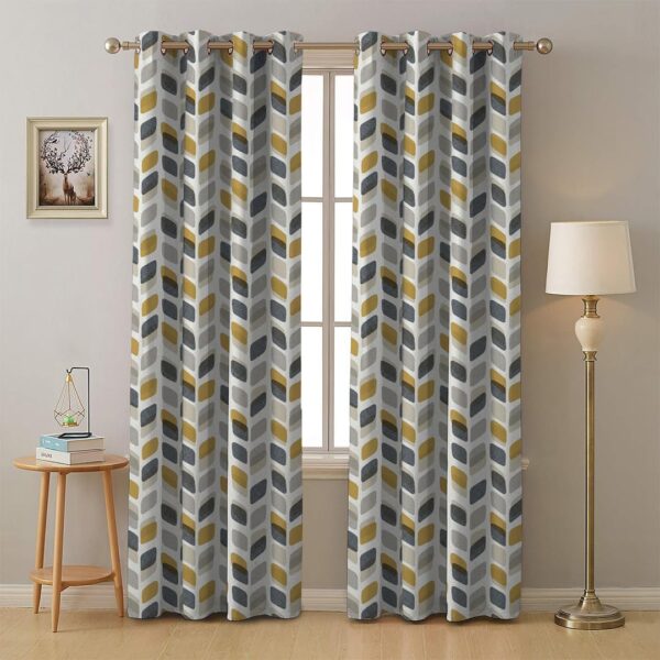 Premium Mustard Blackout Curtains Set of 2 for 7Ft Doors