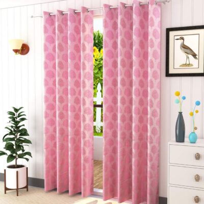 Premium Pink 5ft Window Curtains for Home Office and Living Room Decor