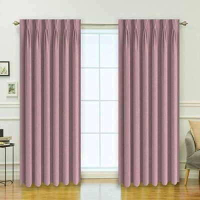 Premium Polyester Blackout Pinch Pleat Curtains for Total Room Darkening