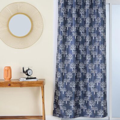 Premium Polyester Opaque Tab Top Curtains in Floral Print – Set of 2