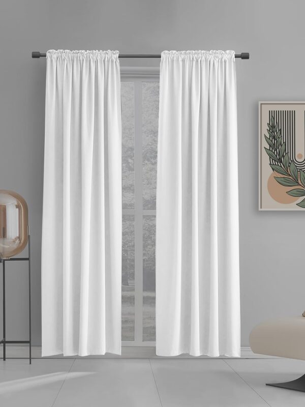 Premium Silky Satin White Voile Draperies for Elegant Long Door Decor