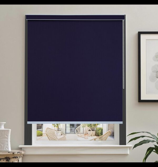 Purple Heavy Polyester Waterproof Roller Blind for Sun & Rain Protection