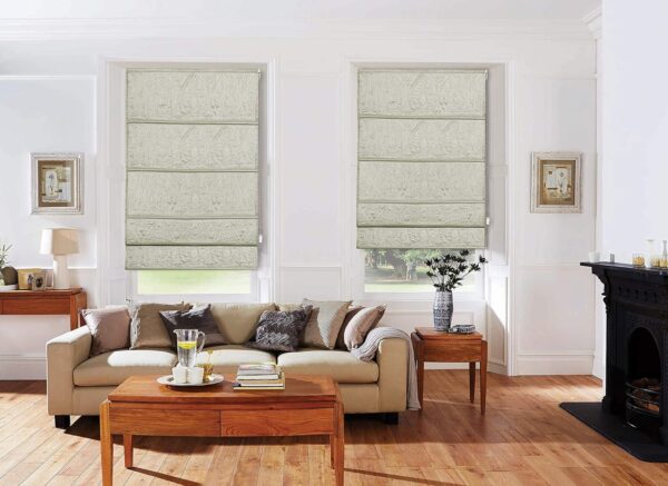 Quilted Blackout Roman Blinds in Violet for Thermal Home Comfort