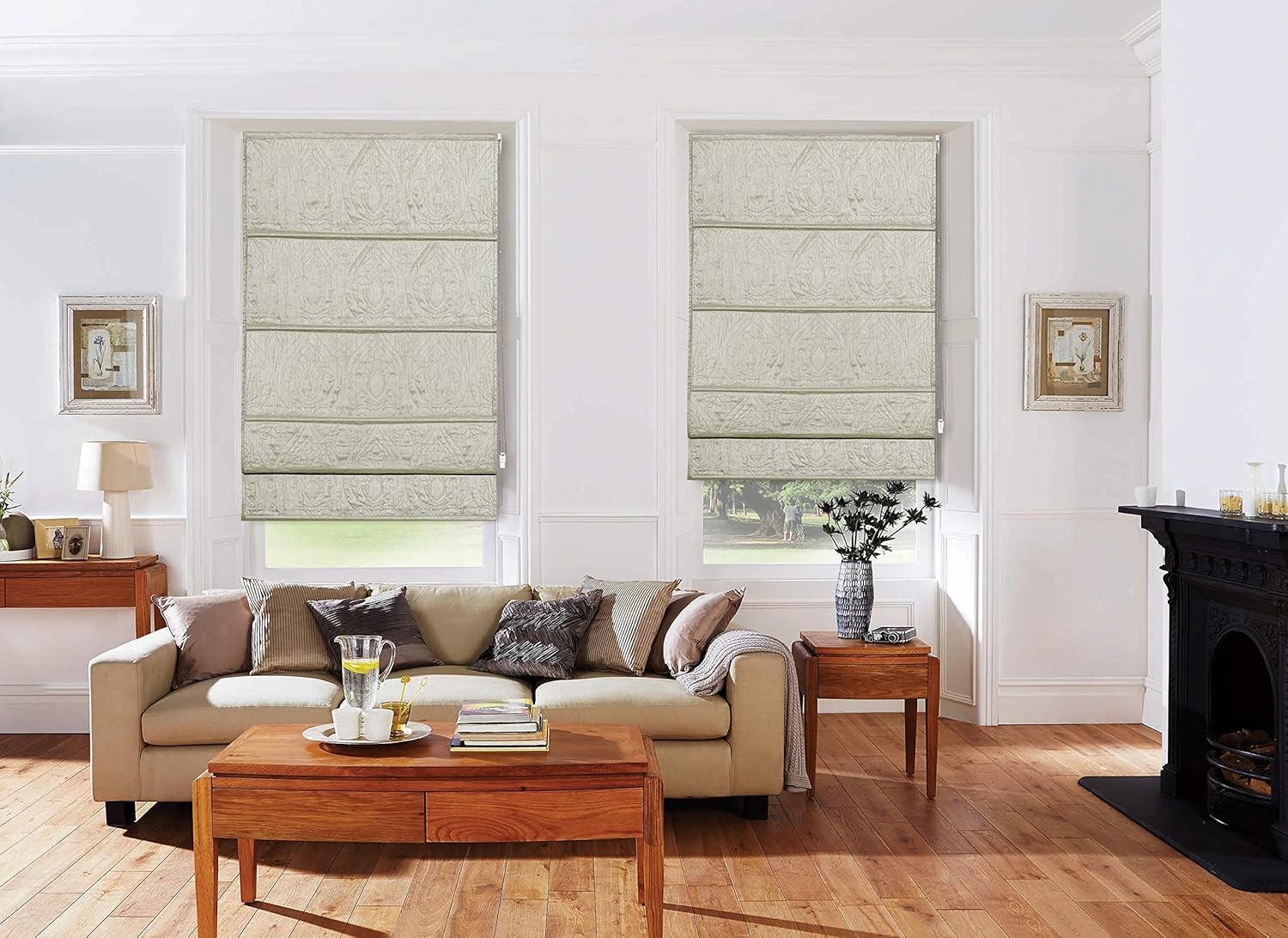 Quilted Blackout Roman Blinds in Violet: Stylish Thermal Comfort for Your Home