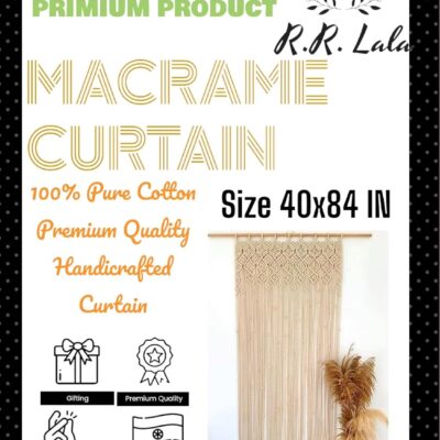 R.R.LALA Macrame Curtain: Stylish Room Divider for Your Doorway and Bedroom