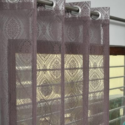 Rensum 7Ft Grey Door Curtains – Durable Eyelet Grommet Panels for Home