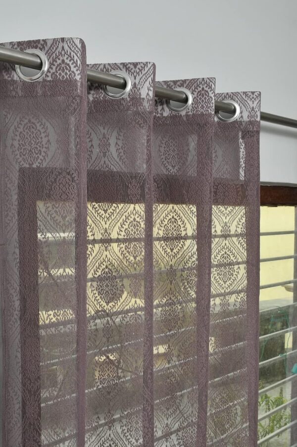 Rensum 7Ft Grey Door Curtains - Durable Eyelet Grommet Panels for Home