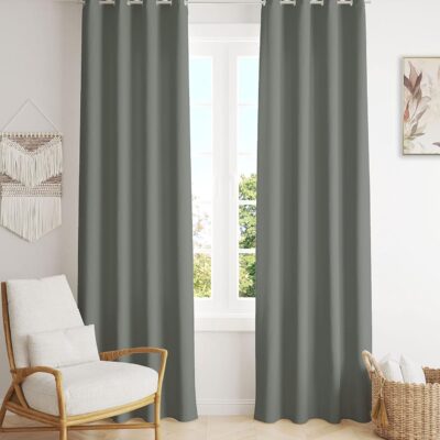 Room Darkening Blackout Curtains Set – Thermal Insulated Heavy Duty Drapes